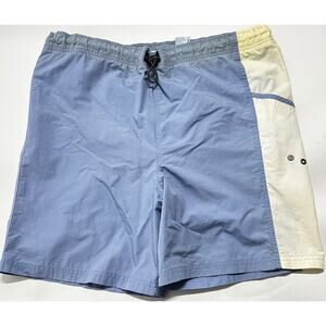 Sand n Sun Swim Board Shorts Men Size M Blue Mesh Lined STAINED WAIST BAND